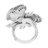 18K White Gold 4.02 Carat Diamond Rose Blossom Ring Fine Jewellery Modaselle