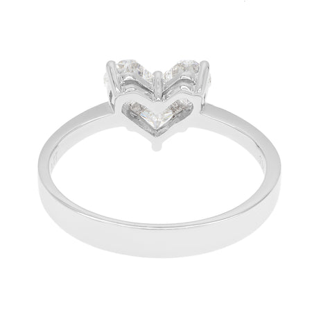 18K White Gold 0.77 Carat Diamond Heart Ring Fine Jewellery Modaselle