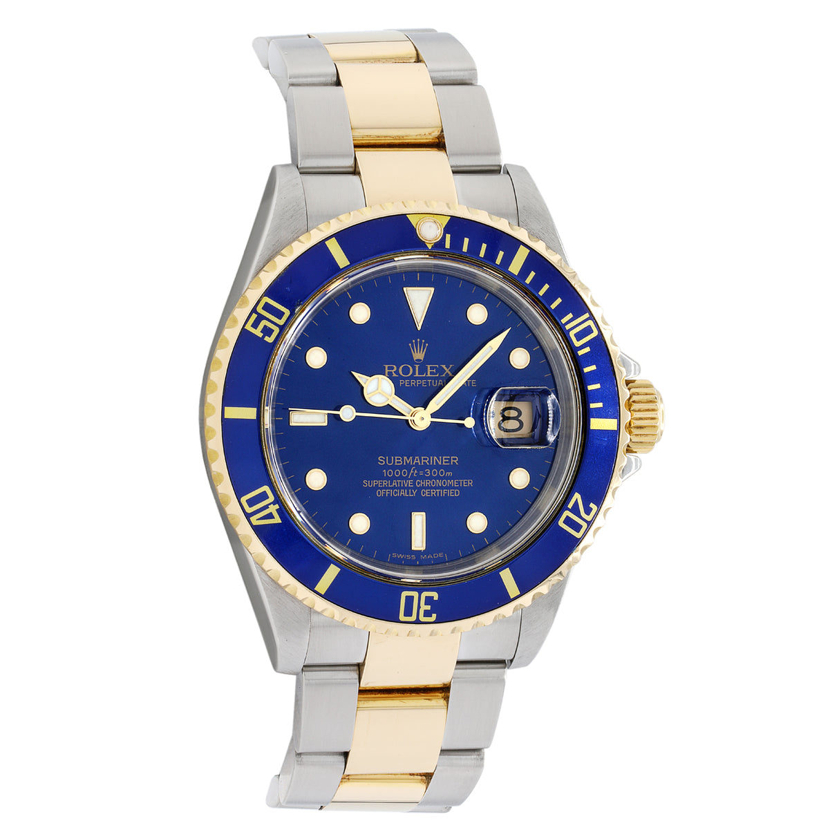 Rolex Stainless Steel 18K Yellow Gold Submariner Date 16613 Watches Rolex