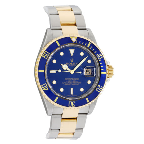 Rolex Stainless Steel 18K Yellow Gold Submariner Date 16613 Watches Rolex