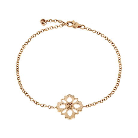 Gucci 18K Rose Gold Diamond Flora Bracelet Designer Jewellery Gucci