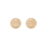 Hermes 18K Rose Gold Ex-Libris Earrings Designer Jewellery Hermes