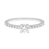 18K White Gold 0.61 Carat Diamond Ring Fine Jewellery Modaselle