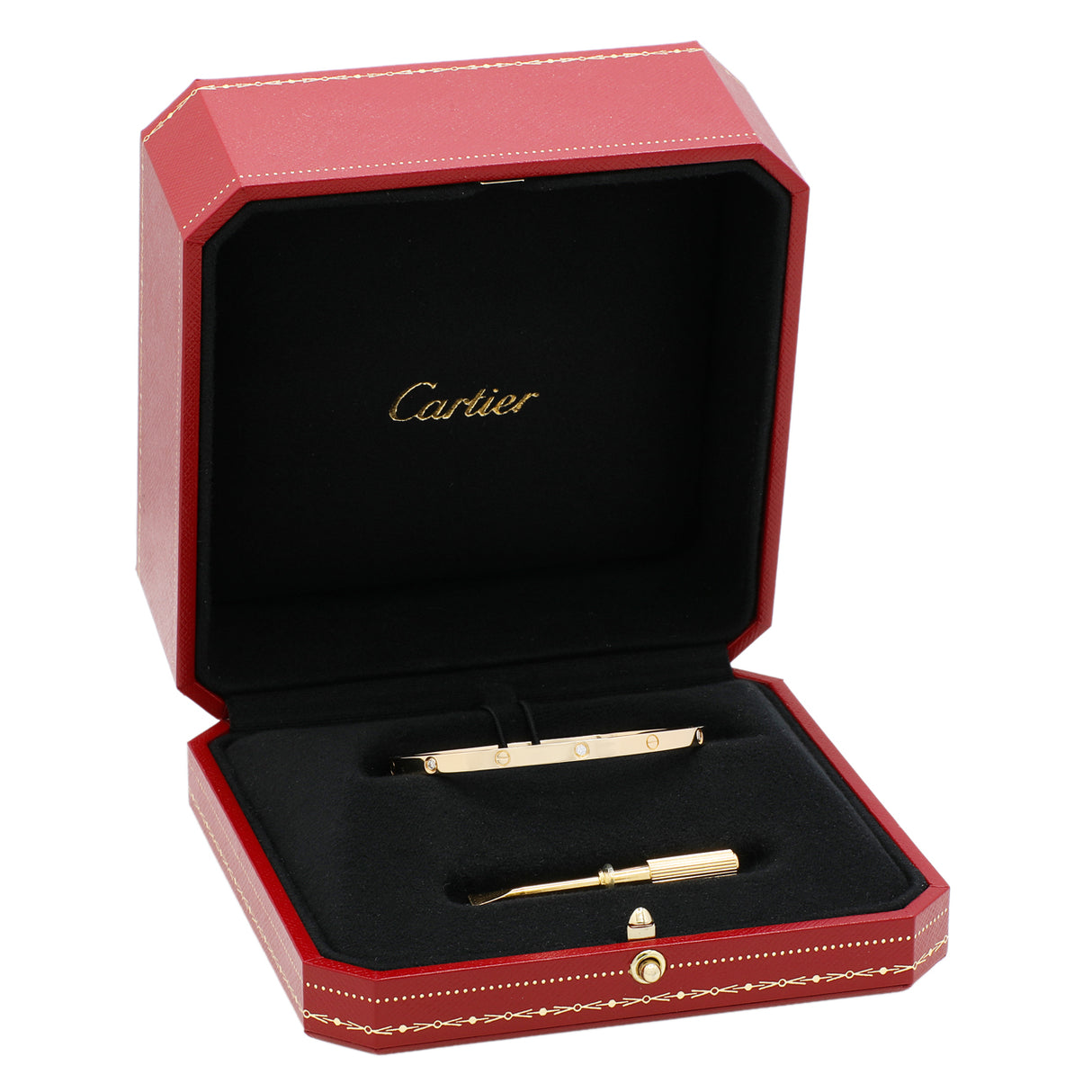 Cartier 18K Yellow Gold 6 Diamond Small Love Bracelet Designer Jewellery Cartier