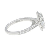 18K White Gold 1.51 Carat Pear Diamond Halo Ring Fine Jewellery Modaselle