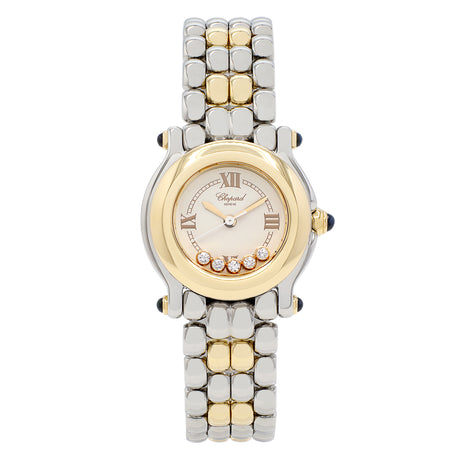 Chopard Stainless Steel 18K Yellow Gold 5 Diamond Happy Sport 27/8256-23 Watches Chopard