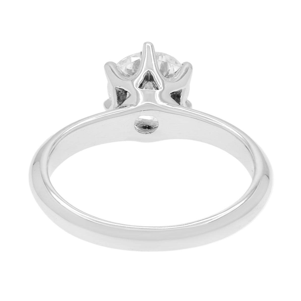 18K White Gold 1.06 Carat Diamond Coronet Solitaire Ring Fine Jewellery Modaselle