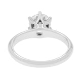 18K White Gold 1.06 Carat Diamond Coronet Solitaire Ring Fine Jewellery Modaselle