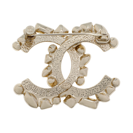 Chanel Crystal CC Brooch Accessories Chanel