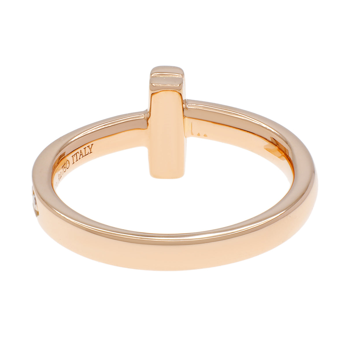 Tiffany & Co. 18K Rose Gold Diamond T1 Ring