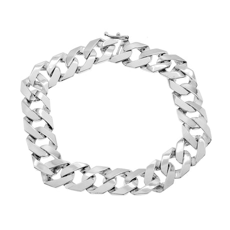 10K White Gold Curb Link Bracelet Fine Jewellery Modaselle