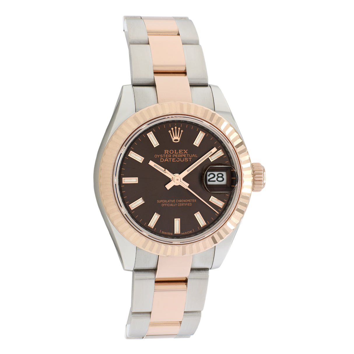 Rolex Stainless Steel 18K Rose Gold Datejust 28 279171 Watches Rolex