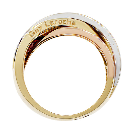 18K Yellow Gold Guy Laroche Brazilian Mix Crossover Ring