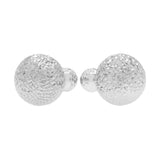 14k White Gold Diamond Cut Sphere Earrings Fine Jewellery Modaselle