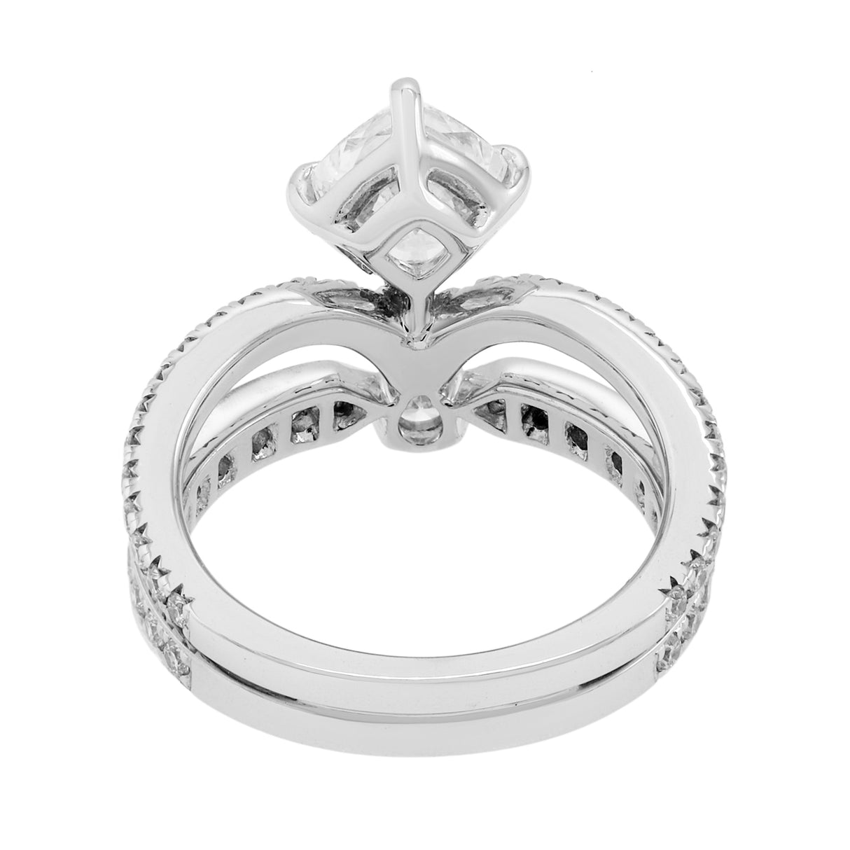 18K White Gold 1.01 Carat Cushion Diamond Ring Fine Jewellery Modaselle