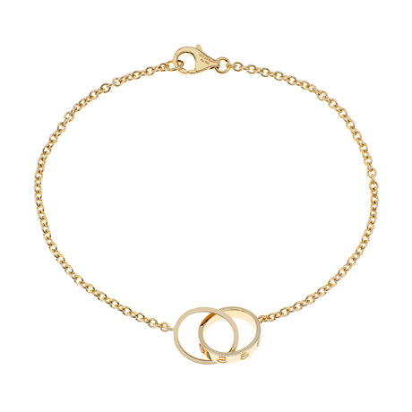 Cartier 18K Yellow Gold Love Bracelet on Chain Designer Jewellery Cartier