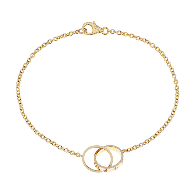 Cartier 18K Yellow Gold Love Bracelet on Chain Designer Jewellery Cartier
