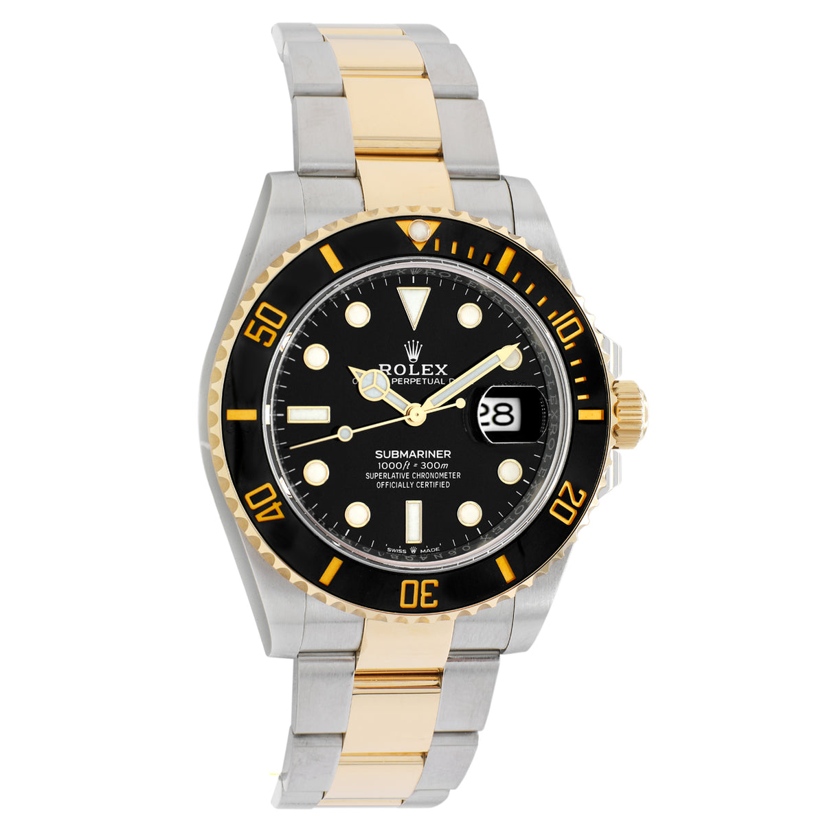 Rolex 18K Yellow Gold Stainless Steel Submariner 126613LN