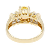 18K Yellow Gold 2.29ct Fancy Yellow Sapphire Diamond Ring Fine Jewellery Modaselle