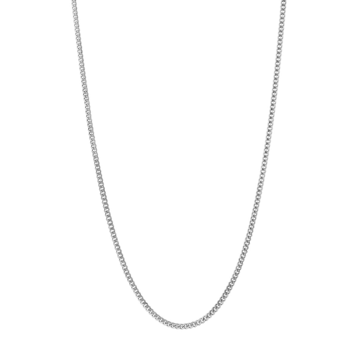 14K White Gold Miami Cuban Link Chain Fine Jewellery Modaselle