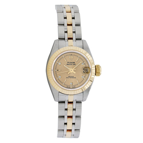 Tudor Stainless Steel 18K Yellow Gold Princess Oysterdate 92413 Watches Tudor