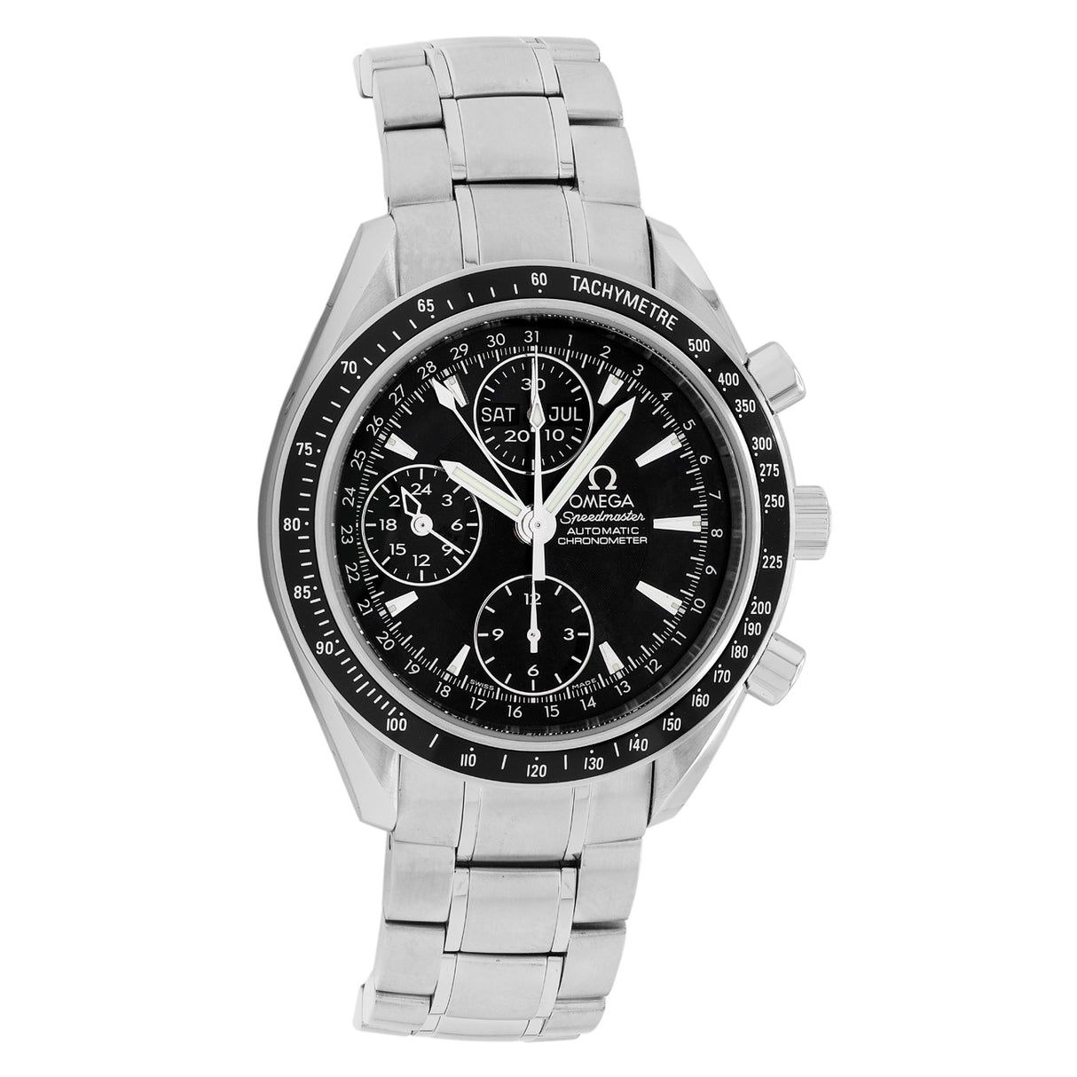 Omega Stainless Steel Speedmaster Day Date 3220.50.00 Watches Omega