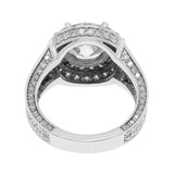 18K White Gold 2.82 Carat Diamond Double Halo Ring Fine Jewellery Modaselle