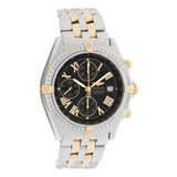 Breitling Stainless Steel 18K Yellow Gold Crosswind Chronograph B13355 Watches Breitling