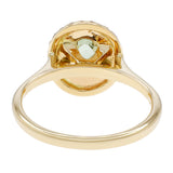 14K Yellow Gold 2.63 Carat Green Sapphire Ring