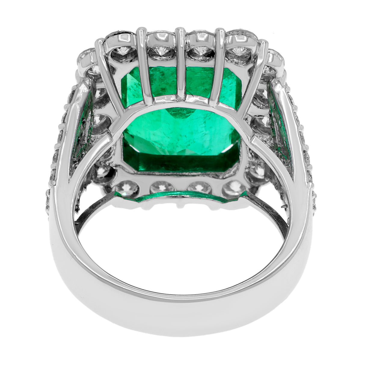 Platinum 7.54 Carat Emerald Diamond Ring