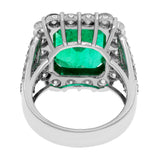 Platinum 7.54 Carat Emerald Diamond Ring