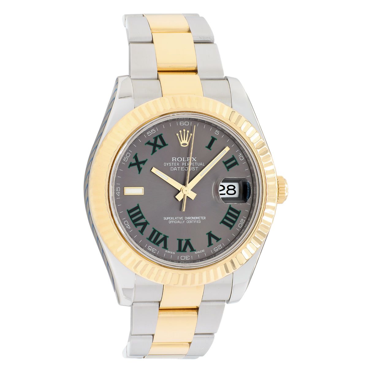 Rolex Stainless Steel 18K Yellow Gold 'Wimbledon' Datejust II 116333