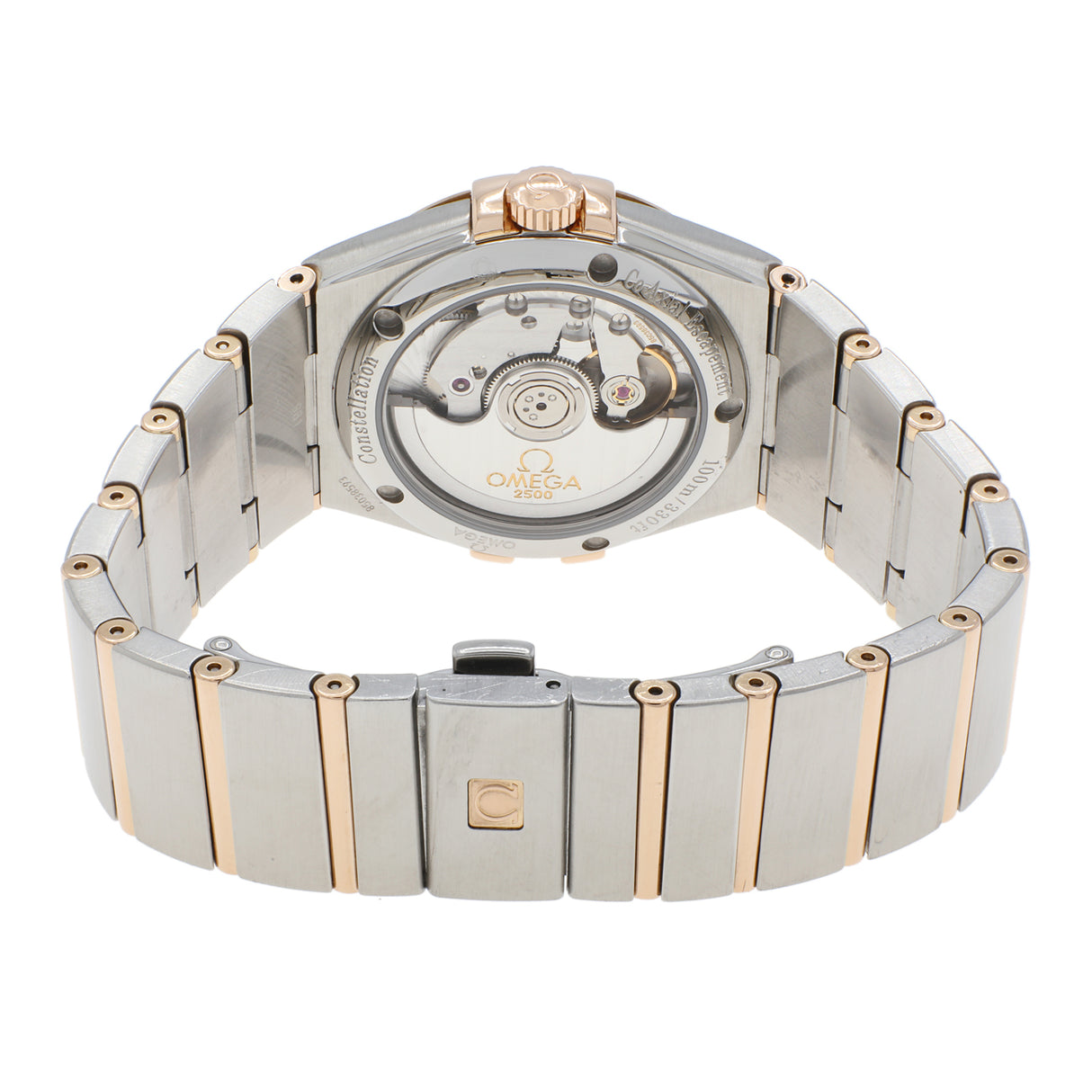 Omega Stainless Steel 18K Rose Gold Constellation 123.20.35.20.52.001