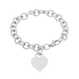Tiffany & Co. Sterling Silver Heart Tag Charm Bracelet Designer Jewellery Tiffany and Co