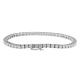 18K White Gold 4.02 Carat Diamond Tennis Bracelet