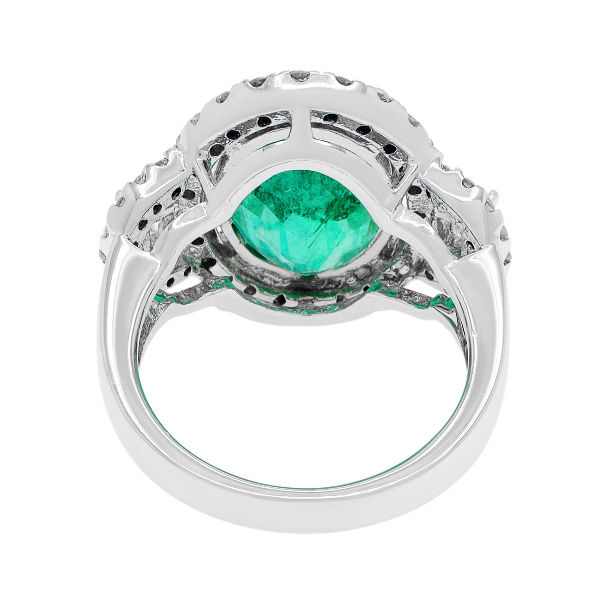 18K White Gold 5.88 Carat Emerald Ring Fine Jewellery Modaselle