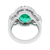 18K White Gold 5.88 Carat Emerald Ring Fine Jewellery Modaselle