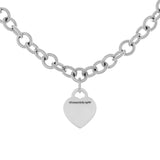 Tiffany & Co. Sterling Silver Diamond Return To Tiffany Heart Tag Necklace Designer Jewellery Tiffany and Co