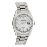 Rolex 18K White Gold Diamond Day Date President 118239