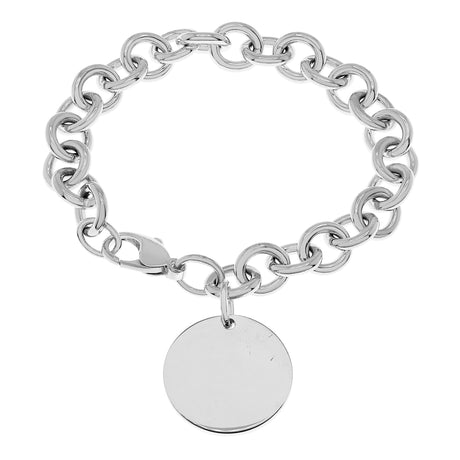 Tiffany & Co. Sterling Silver Round Tag Charm Bracelet