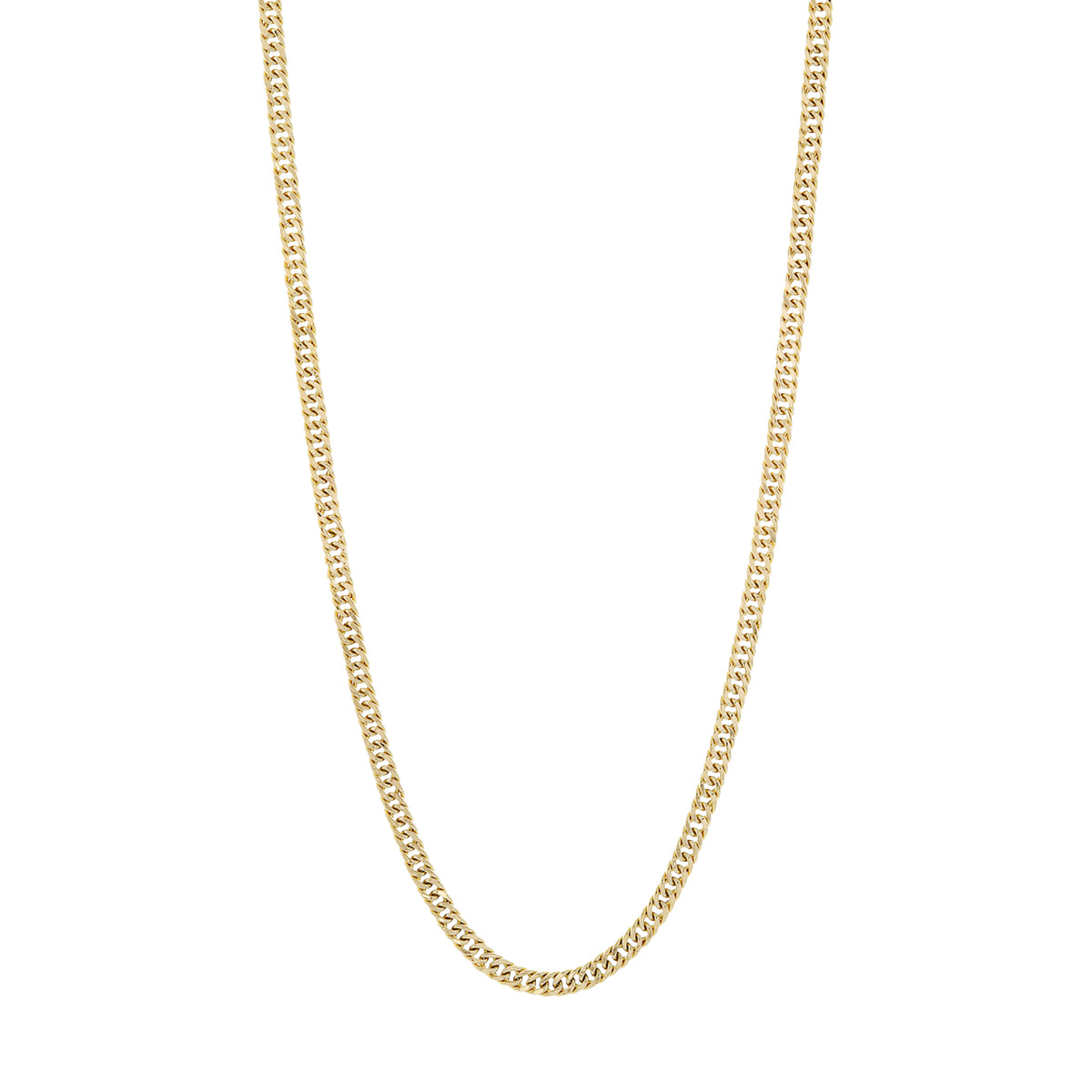 18K Yellow Gold Curb Chain Necklace Fine Jewellery Modaselle