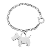 Tiffany & Co. Sterling Silver Scottie Dog Charm Bracelet