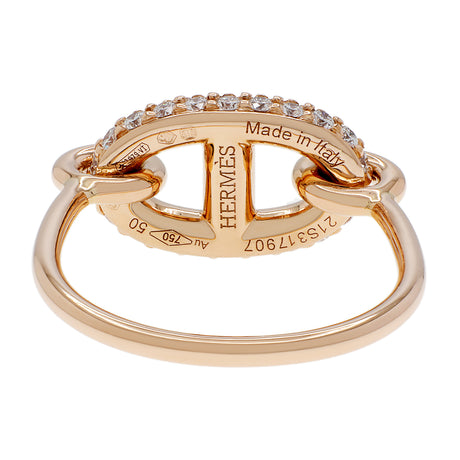 Hermes 18K Rose Gold Diamond Farandole Ring