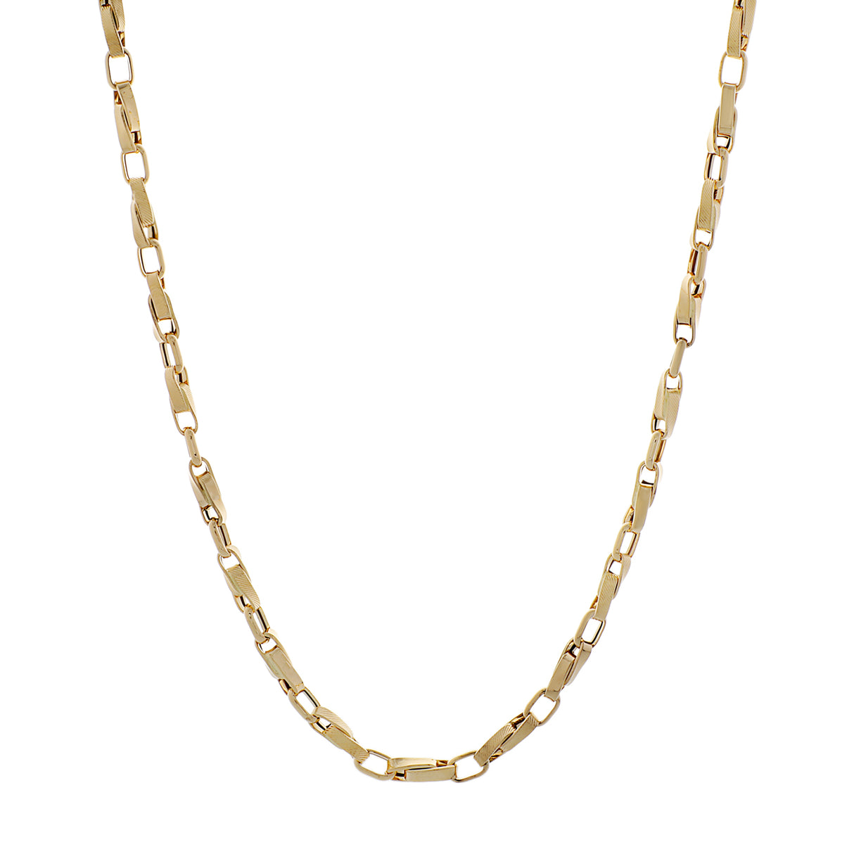 18K Yellow Gold Twist Link Chain Fine Jewellery Modaselle