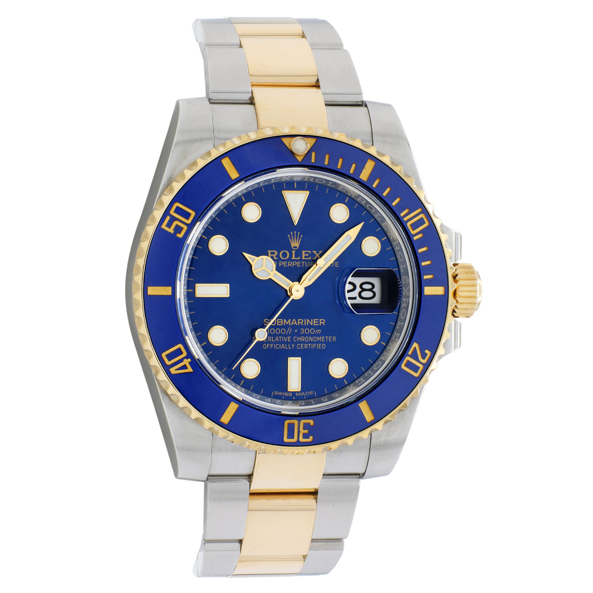 Rolex 18K Yellow Gold Stainless Steel Submariner 116613LB