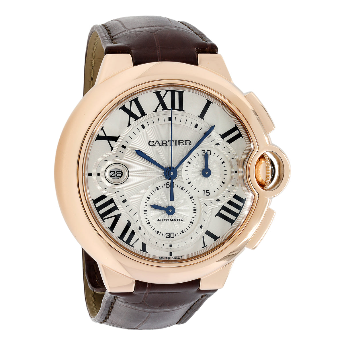Cartier 18K Rose Gold Ballon Bleu Chronograph XL W6920074 Watches Cartier