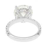 18K White Gold 6.05 Carat Hidden Halo Diamond Engagement Ring Fine Jewellery Modaselle