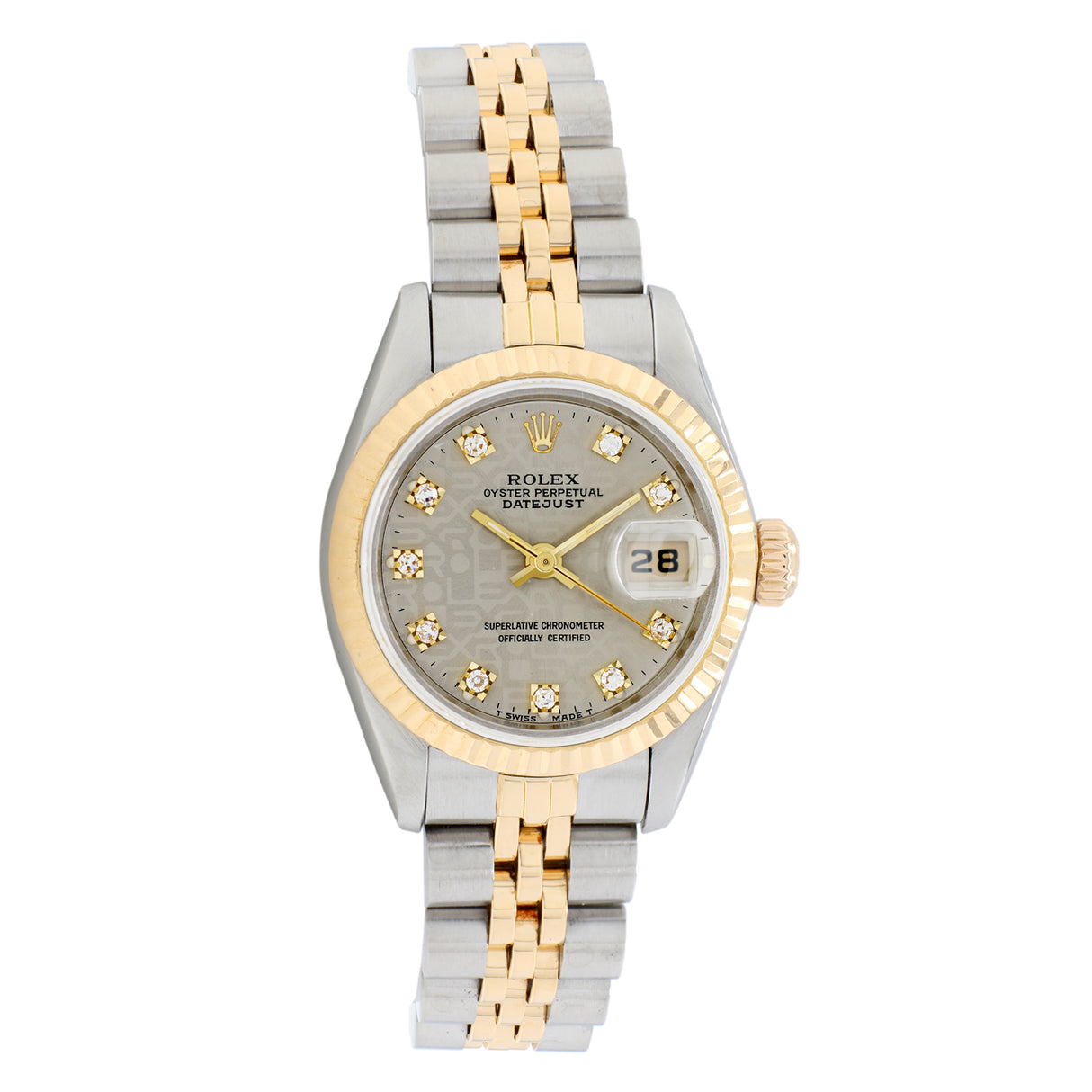 Rolex 18K Yellow Gold Stainless Steel Ladies Datejust 69173