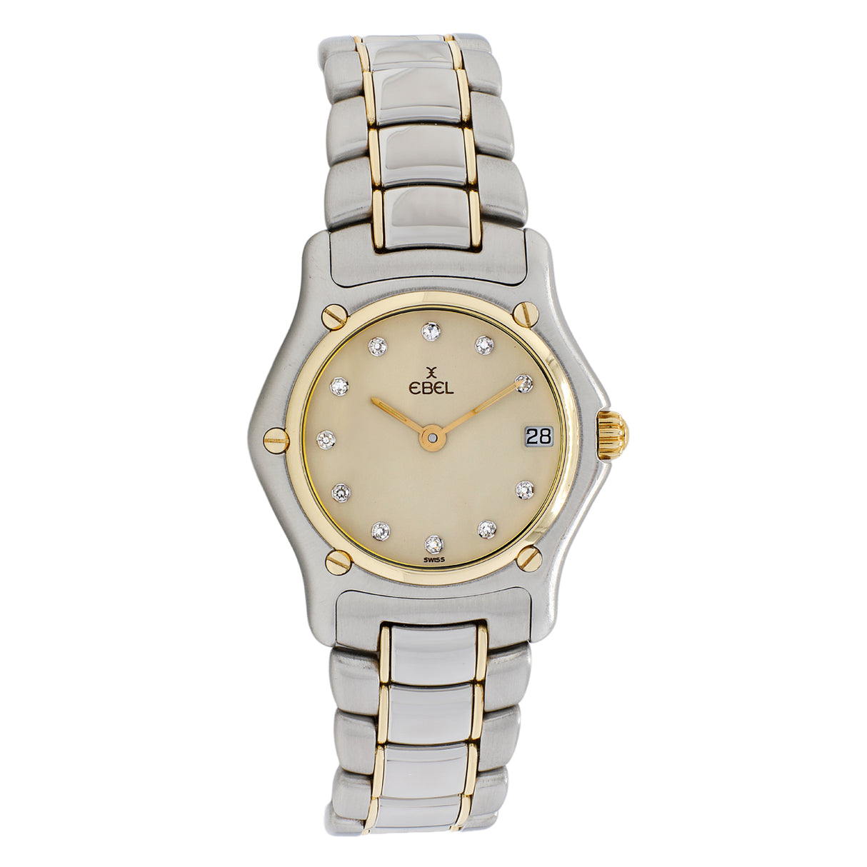 Ebel Stainless Steel 18K Yellow Gold Quartz 1911 Watches Modaselle