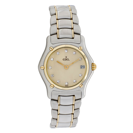 Ebel Stainless Steel 18K Yellow Gold Quartz 1911 Watches Modaselle